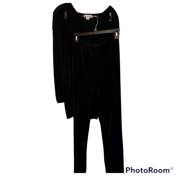REGINA Porter large jersey pantsuit, black.
